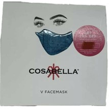 Cosabella Face Mask Never Say Never V in Picasso Blue NEVER9923 Pleated One Size - £4.78 GBP
