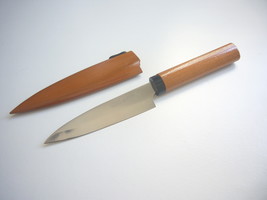 KAI CUTLERY JAPAN Utility/ Paring/ Fruit Knife Natural wood Handle &amp; She... - $14.99