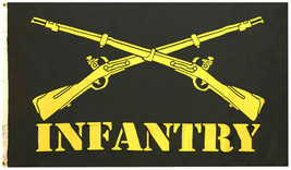 2X3 Us Infantry Black Crossed Rifles Army 100D Woven Poly Nylon Flag Banner - £19.17 GBP