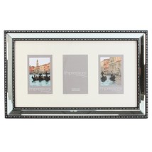 Impressions Silverplated Rope Edged multi 3 aperture space frame landscape - £30.60 GBP