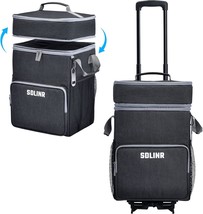 72-Can Large Rolling Cooler, Leakproof Insulated Soft Cooler Bag With Wheels And - £53.32 GBP