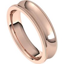 Authenticity Guarantee 
Concave Comfort Fit 5 mm Wedding Band with Milgrain E... - £878.49 GBP+