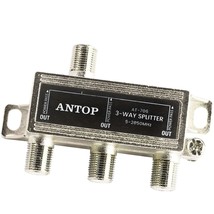 Antop Low-Loss 3 Way Coaxial Splitter For Tv Antenna And Satellite 18K Gold-Plat - £25.19 GBP