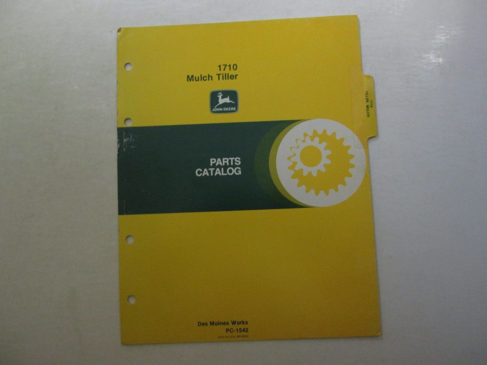 John Deere 1710 Mulch Barretta Parti Catalogo PC-1542 1710 Parti - $6.94