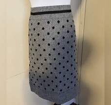 Japanese Pisaneelo Polka Dot Wool Blended Skirt Gray &amp; Brown Made In JP - $79.37 CAD