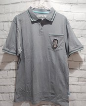 Fright Rags They Live Polo Golf Shirt Gray with Zombie On Pocket Men&#39;s 2XL EUC - £18.89 GBP