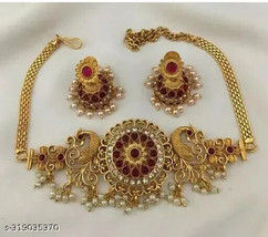 Kundan Jewelry Set Bollywood Gold Plated Wholesale Jewelry Women C - £13.73 GBP