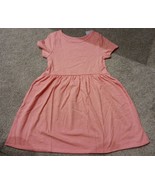 New 5t Dress Cat &amp; Jack Neon Peach Short Sleeve - $207.14 MXN