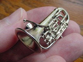 (M-203-B) Euphonium Besson Tac Pin Jewelry Brooch 3D Silver Instrument Music - $27.32