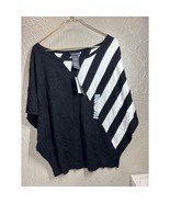 Chelsea &amp; Theodore Women&#39;s Black And White Batwing Oversized Sweater Siz... - €21,44 EUR