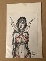 Original Art Sexy  Vampirella Original Drawing By Frank Forte Comics Horror - £29.33 GBP