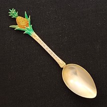 Hawaii Aloha State Pineapple Collector Souvenir Spoon 4 3/4in in Gold Tone - £7.14 GBP