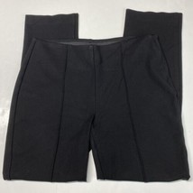 Chicos Ponte Knit Straight Pants Sz 0.5 Short (US 6/Small) Black Pleats EUC - £13.73 GBP