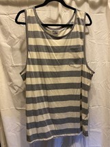 quick silver Men Size xxl gray white stripe tank - £11.13 GBP