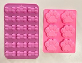 Puppy Dog Paw and Bone Silicone Molds Non-Stick Food Grade or Resin - $10.89