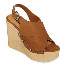 a.n.a. Women&#39; s Downy Wedge Sandals Size 9M Camel Color NEW 4.5 In Wedge - £38.27 GBP