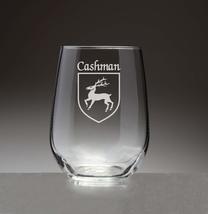 Cashman Irish Coat of Arms Stemless Wine Glasses (Sand Etched) - £54.65 GBP