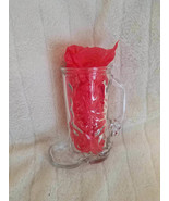Beer Mug Stein Cowboy Boot with Spur Glass Vintage 1960s Shape Stamped M... - $30.36 CAD