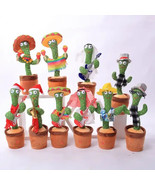 Dancing Cactus Plush Toy  Electronic Recording Shake With Song Repeat Ta... - $180.56 MXN