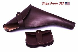 British .455 Webley Revolver Leather Holster brown + British Sam Browne ... - $28.46