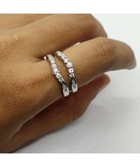 0.65 ct Diamonds Ring Guard Wrap Enhancer Insert 14K White Gold Plated S... - $3,998.23 MXN