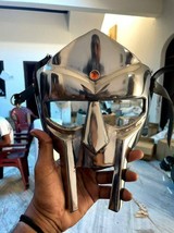Steel Roman Gladiator Helmet Face Mask Hand Forged MF Doom Medieval Halloween - £40.18 GBP