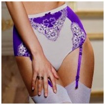 NWT S/P  Victoria&#39;s Secret Limited Edition  Pale Grey &amp; Purple Floral La... - $45.00