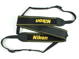 Genuine Nikon Neck Strap AN-DC3 for DSLR Camera Adjustable Black/Yellow - £11.78 GBP