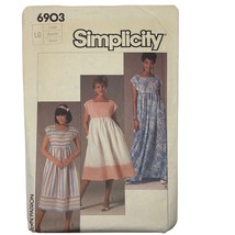 Simplicity 6903 Misses Dress Sewing Two Dress Lengths Pattern Large 18-20 - $9.60