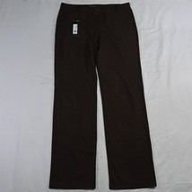 NEW Tapata L | 14 x 32 Brown Ponte Knit Pull On Straight Dress Pant Yoga Pants - £14.38 GBP