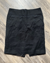 The Limited Black Pencil Skirt Lined Zip Closure Cotton Spandex Size 6 - £10.47 GBP