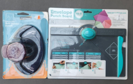 We R Memory keepers Envelope Punch Board + Fiskars Oval Border Punch New - £26.65 GBP