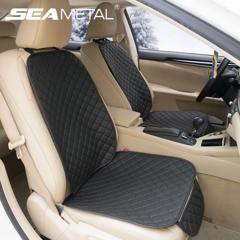 SEAMETAL Car Seat Cover with Backrest Pad PU Leather Vehicle Seat Protector Anti - £16.86 GBP+