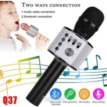 Handheld Karaoke Microphone Wireless Bluetooth Speaker Ktv Player Mic Party Blk - £36.17 GBP