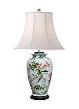 Floral Bird Porcelain Vase Table Lamp 30&quot; - £314.90 GBP