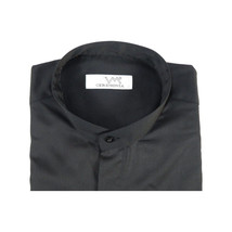 Mens CEREMONIA Pastor Shirt 100% Cotton Turkey Banded Collar #stn 15 hyk black image 5