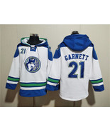 Men&#39;s Minnesota Timberwolves #21 Kevin Garnett White Lace-Up Pullover Ho... - €64,81 EUR