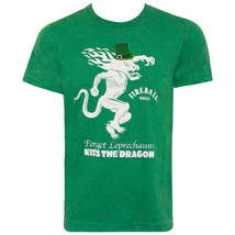 Fireball St. Patrick&#39;s Day Label Tee Shirt Green - £27.51 GBP+