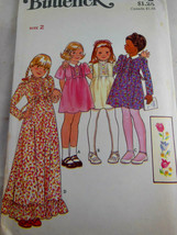 Butterick 5602 Toddler Dress sz 2 assorted sleeves Maxi Dress No Transfer UNCUT - $4.15