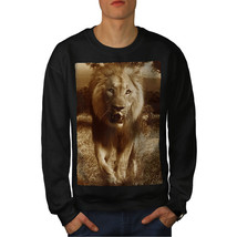 Wellcoda Lion Safari Nature Mens Sweatshirt, Africa Casual Pullover Jumper - £24.26 GBP+