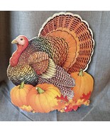 Vintage American Greetings Thanksgiving Decoration Turkey Pumpkin Die Cu... - $227.52 MXN