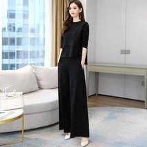 Women&#39;s Casual Tops And Leg Pants Two Peice Suit 2021 Spring Autumn New Korean P - £79.54 GBP