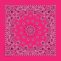 Carolina Creative Bandanna (Hot Pink) Paisley Print 22&quot; x 22&quot; Hav-A-Hank - £5.75 GBP