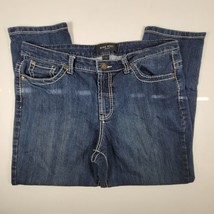 Nine West Date Night Fit size 14 Womens Jean Capri Cropped Pant Flap Pockets - £11.76 GBP