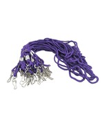 Purple Lanyard Keychain,  ID, Or  Cell Phone 36&quot; Rope Holder - Lot Of 24 - £12.22 GBP