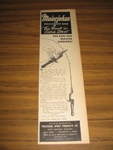 1947 Print Ad Meierjohan Precision Steel Fishing Rods Cincinnati,Ohio - $13.99