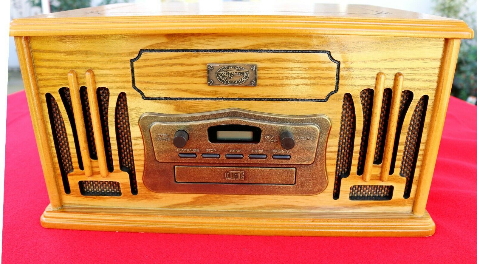NIB Spirit of St. Louis Deco All in One Record Turntable/CD Player/Cassette Tape - $149.99