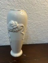 The Lenox Rose Blossom Bud Vase, Fine Porcelain 24Karat Gold Trim 1980 - $24.74
