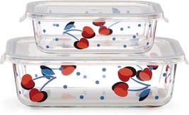 Kate Spade 890833 Vintage Cherry Dot 4-Piece Rectangular Storage Set - £35.87 GBP