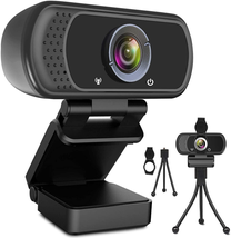 Webcam HD 1080p Web Camera, USB PC Computer Webcam w/Microphone, Laptop Desktop - £32.03 GBP